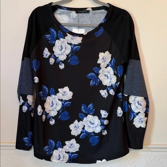 Loveu.Dear Size Medium Floral Long Sleeve Top New - Picture 4 of 10